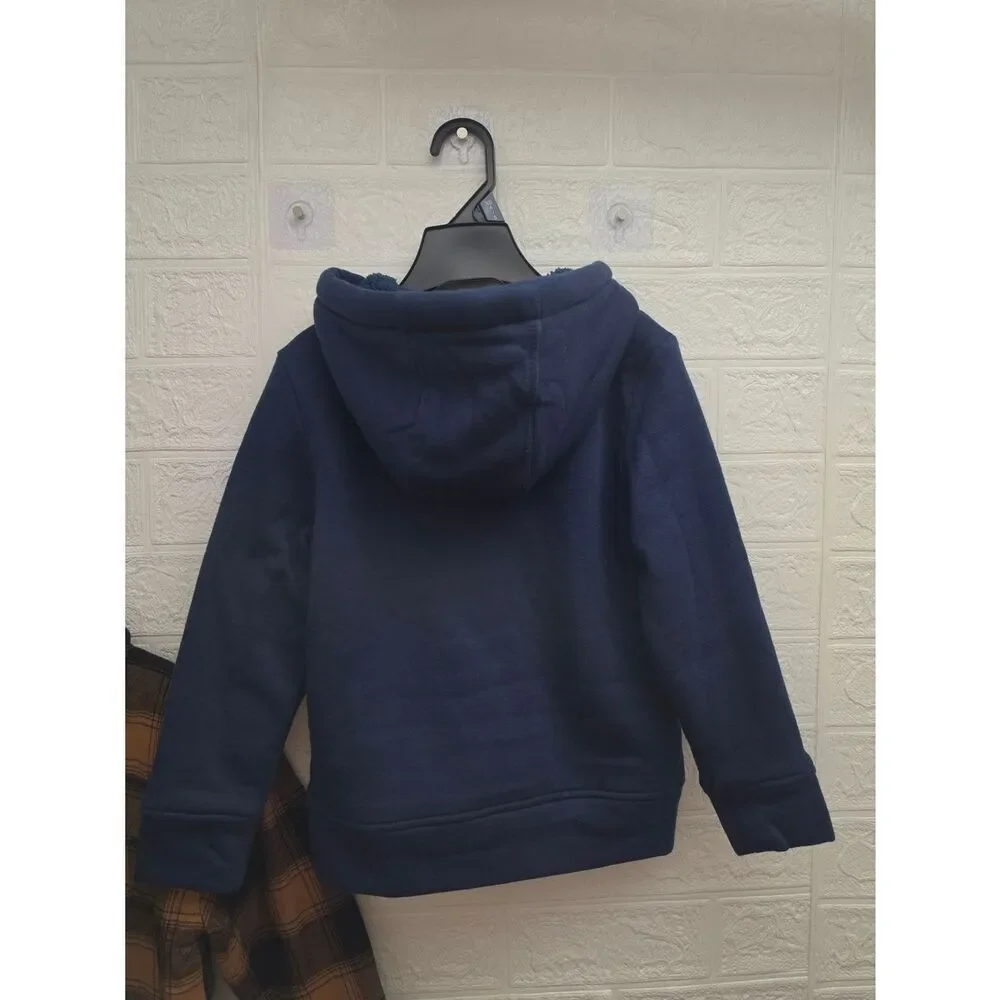 NWT Boys Wonder Nation XS 4/5 Sherpa-Lined Hoodie & Shacket Jacket Lot of 2 Warm